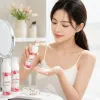 The female model showcases the smooth foaming facial cleanser, which deeply cleanses, moisturizes, nourishes and naturally beautifies the skin details Picture